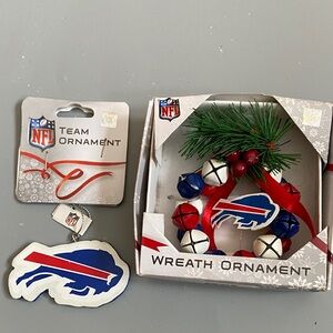 NFL Team Wreath Ornament with Keychain - Blue, Red, White